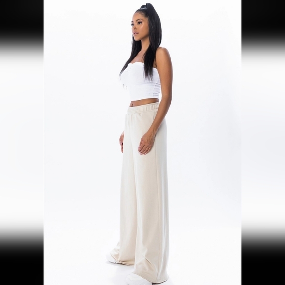 NWT KIKI WIDE LEG SWEATPANTS, CREAM, VARIOUS SIZES - Picture 3 of 3